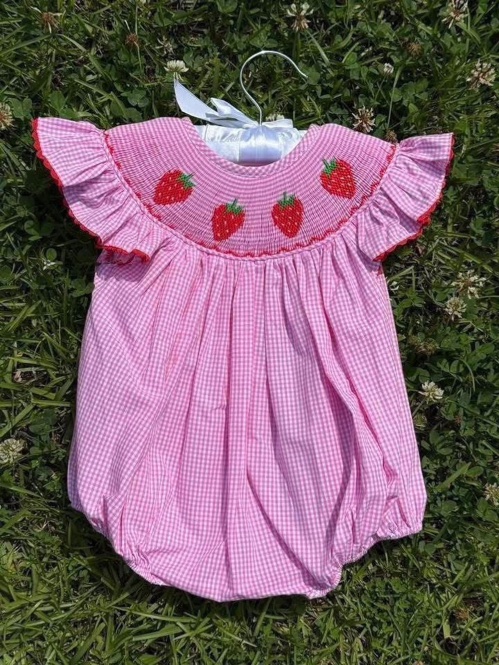 Strawberry Smocked Bubble